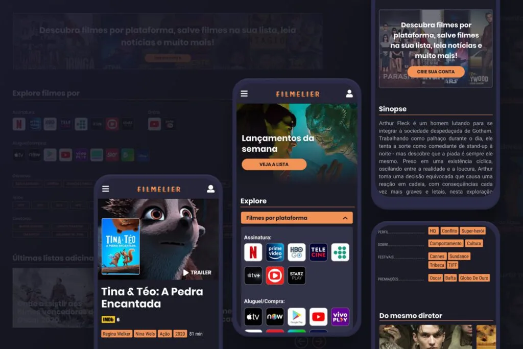 No rebrand do Filmelier em 2020, repensamos todo o UX do portal